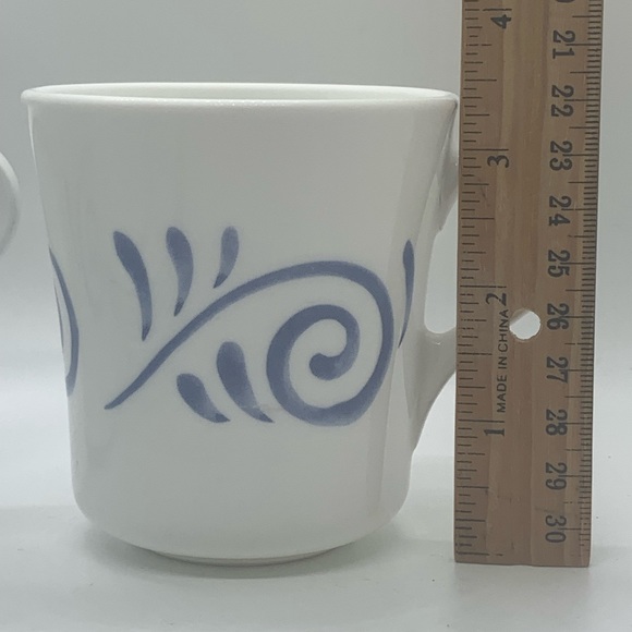 CORELLE CORNINGWARE Cup and Saucers!  Oceanview!  Set of 4! - Picture 4 of 6